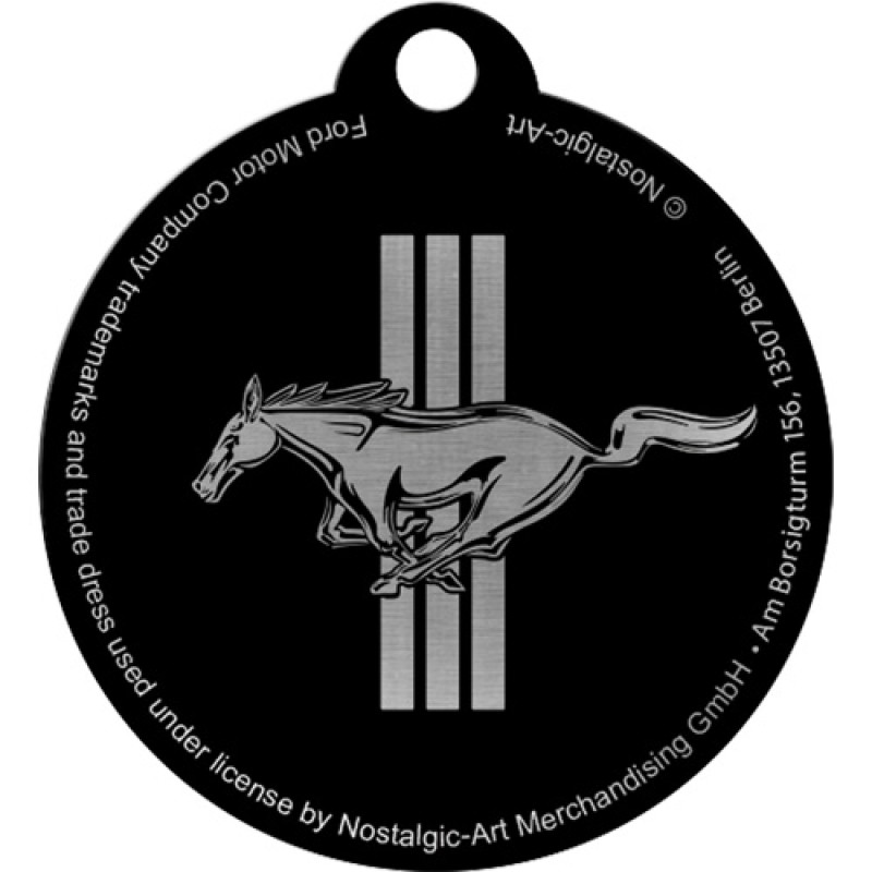 Nostalgic Μπρελοκ στρόγγυλο Ford Mustang - Horse & Stripes Logo