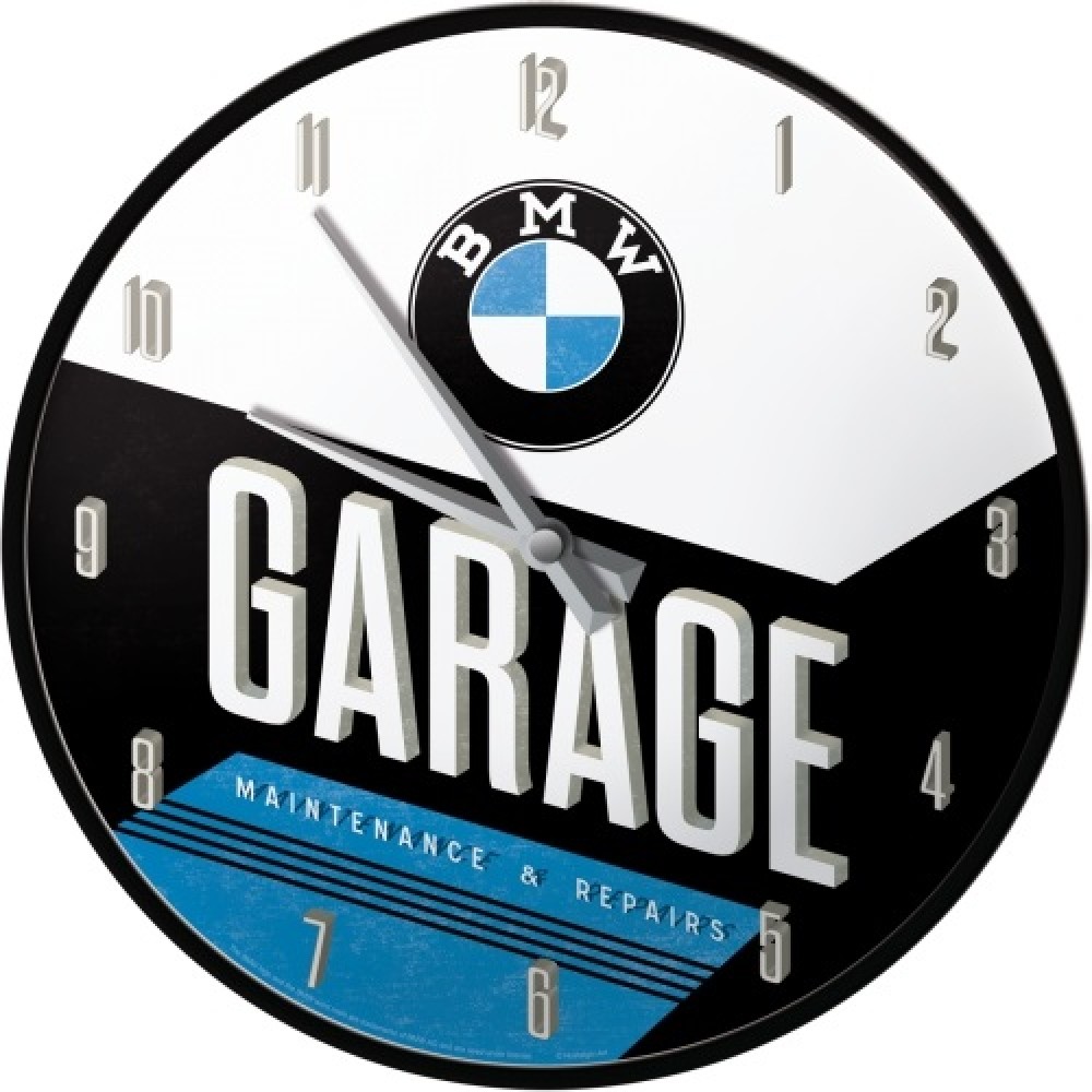 Nostalgic Wall Clock BMW - Garage