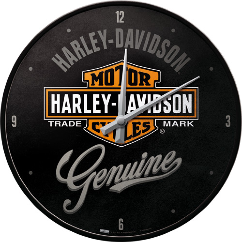 Nostalgic Wall Clock Harley-Davidson Genuine