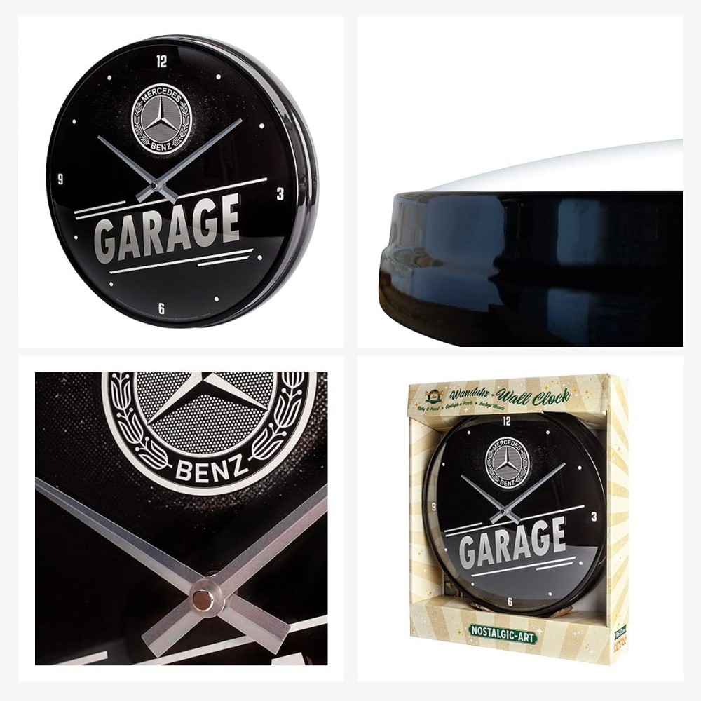 Nostalgic Wall Clock Mercedes-Benz - Garage Mercedes-Benz