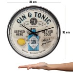 Nostalgic Ρολόι τοίχου Open Bar Gin & Tonic Served Here