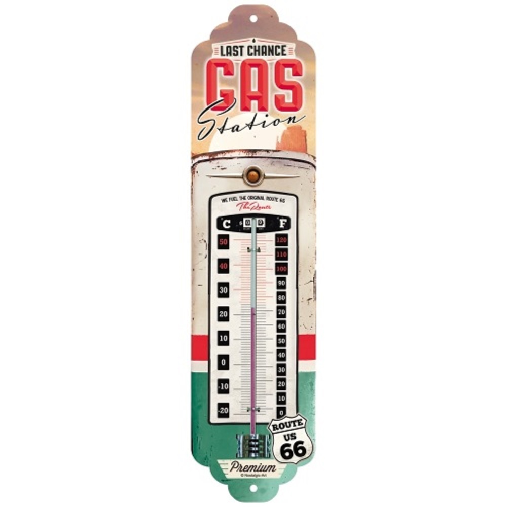 Nostalgic Thermometer Route 66 Gas Station