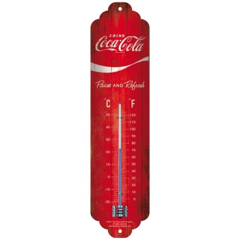 Nostalgic Θερμόμετρο 'Coca-Cola - Logo Red Wave'