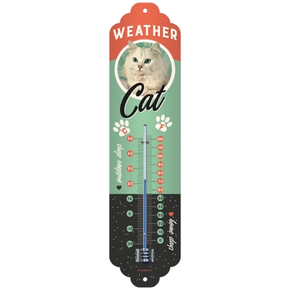 Nostalgic Thermometer Weather Cat