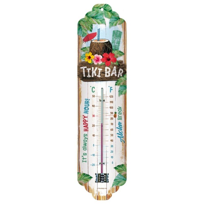 Nostalgic Θερμόμετρο 'Tiki Bar Open Bar'