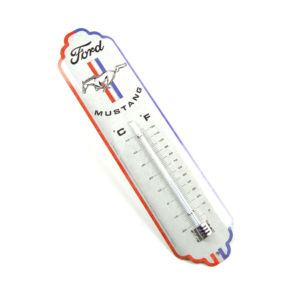Nostalgic thermometer Ford Mustang - Horse & Stripes Logo