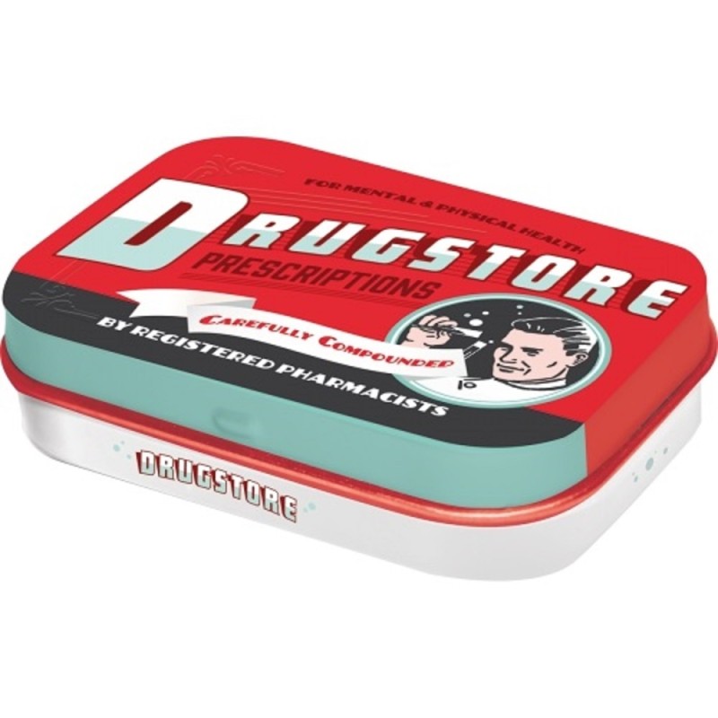 Nostalgic Μεταλλικό κουτάκι με μέντες Drugstore 15gr