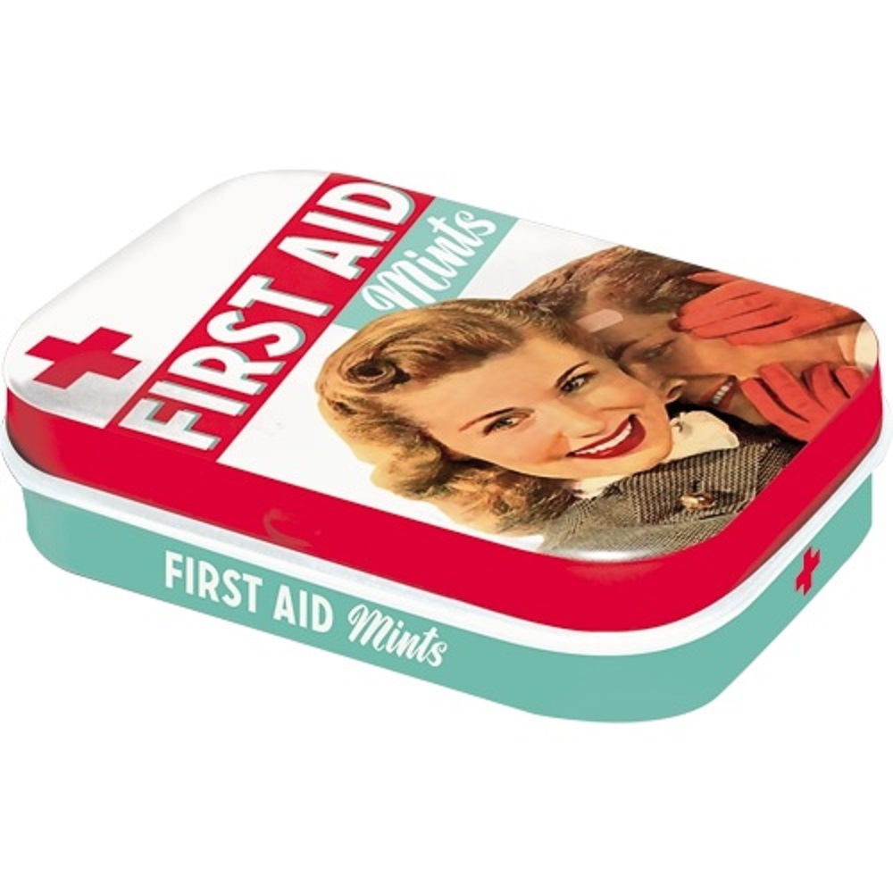 Nostalgic Μεταλλικό κουτάκι με μέντες First Aid Couple 15gr