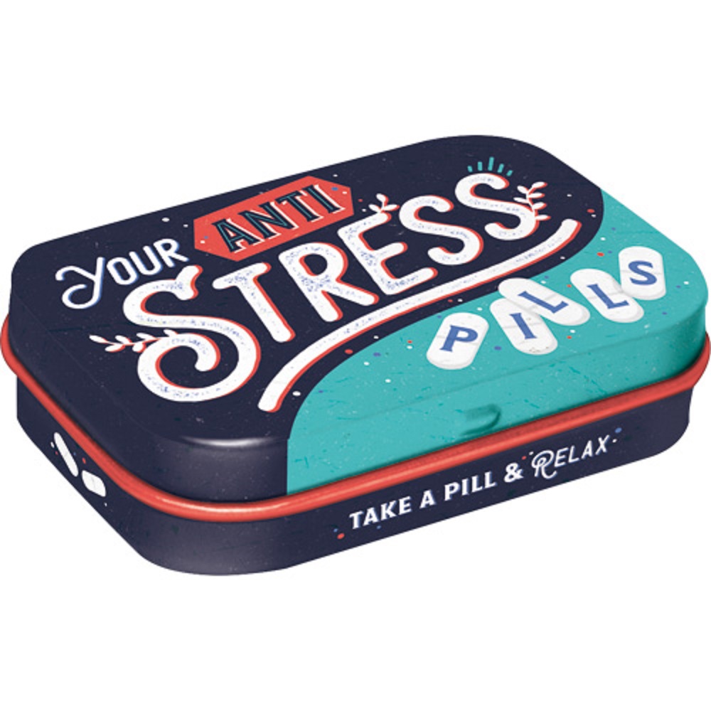 Nostalgic Μεταλλικό κουτάκι με μέντες Anti Stress Pills 15gr