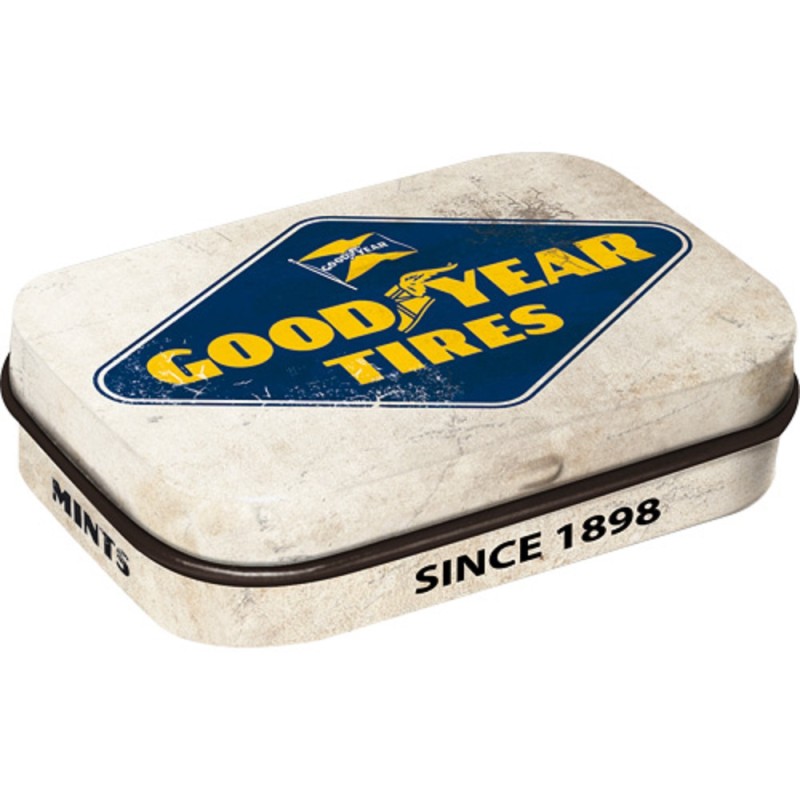 Nostalgic Μεταλλικό κουτάκι με μέντες Goodyear - Logo White Goodyear 15gr