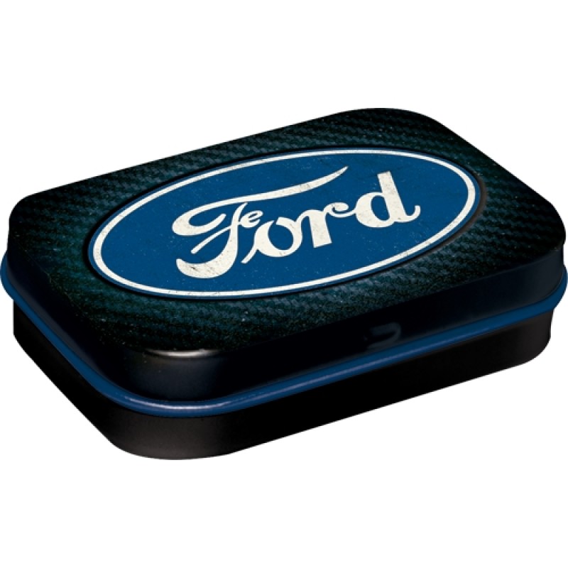 Nostalgic Μεταλλικό κουτάκι με μέντες Ford - Logo Blue Shine 40gr