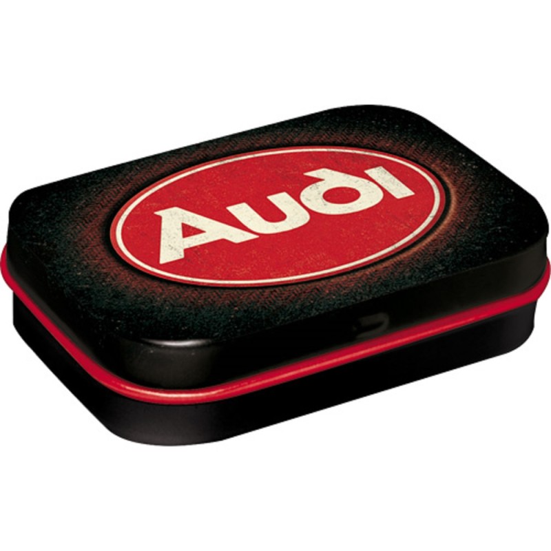 Nostalgic Μεταλλικό κουτάκι με μέντες Audi - Logo Red Shine 15gr