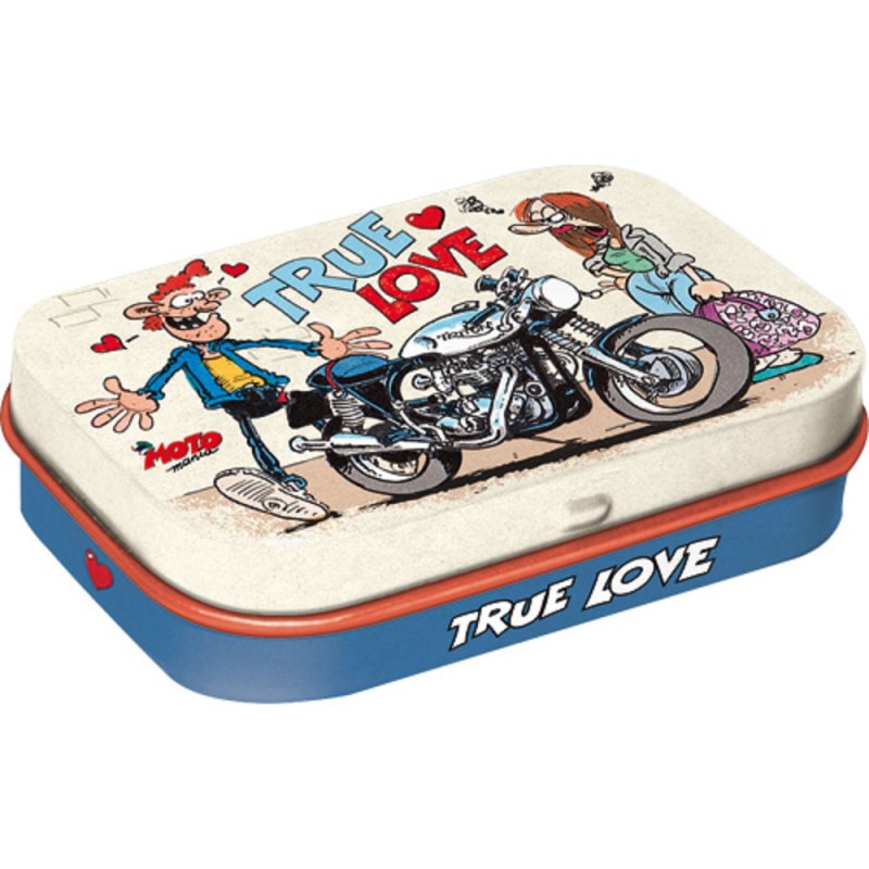 Nostalgic Μεταλλικό κουτάκι με μέντες MOTOmania - True Love 15gr