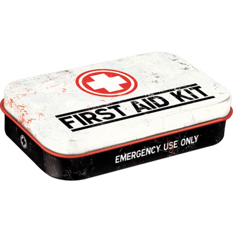 Nostalgic Μεταλλικό κουτάκι με μέντες XLFirst Aid White 40gr