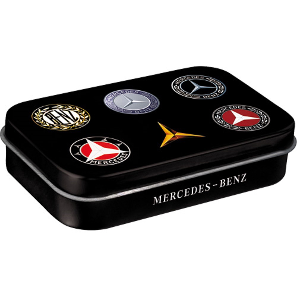 Nostalgic Μεταλλικό κουτάκι με μέντες XL Mercedes-Benz - Logo Evolution 40gr