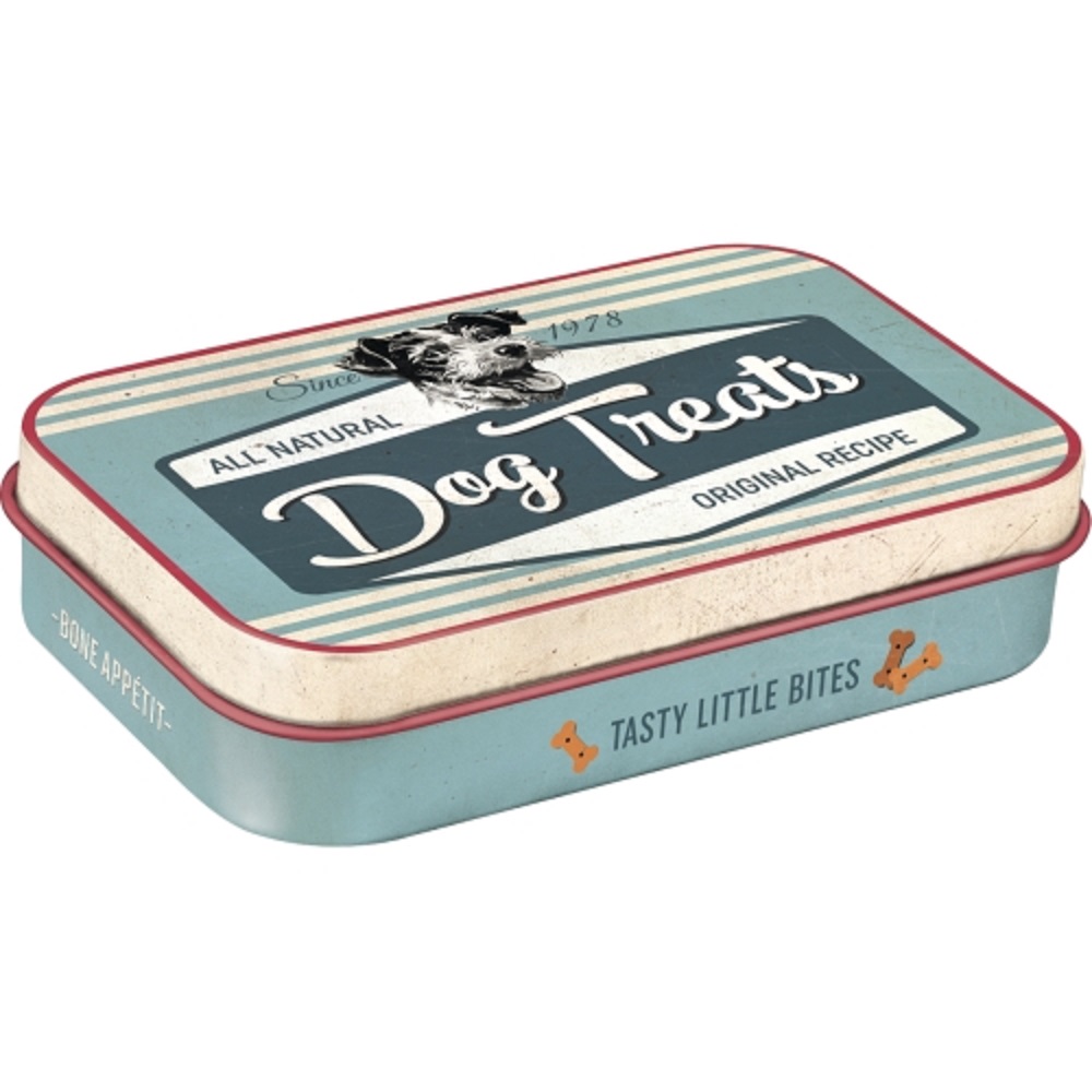 Nostalgic Pet Treat Box PfotenSchild - Dog Treats Blue