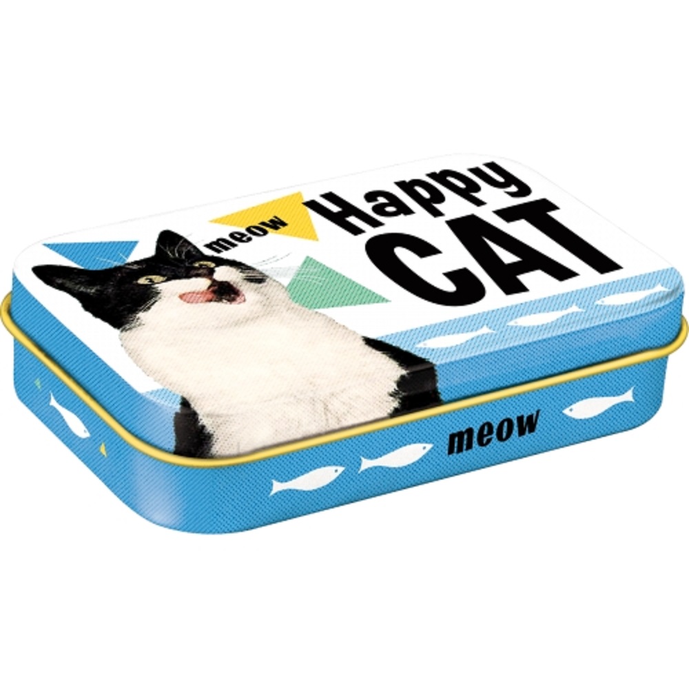 Nostalgic Pet Treat Box Happy Cat