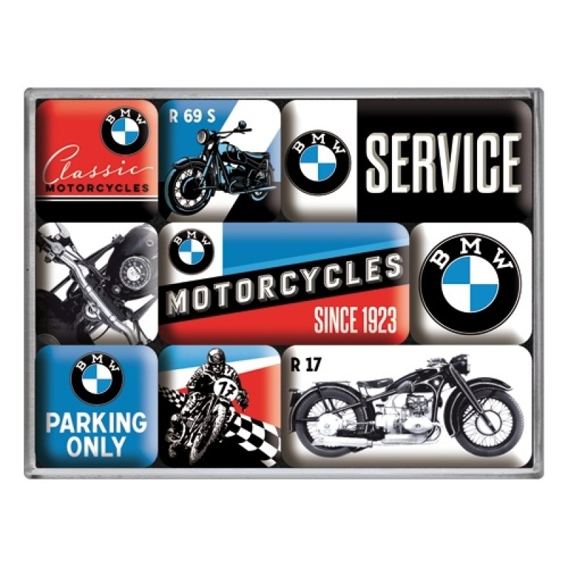 Nostalgic Μεταλλικά Μαγνητάκια (Σετ 9 τεμαχίων) BMW Motorcycles
