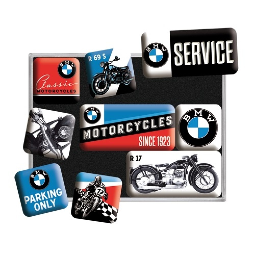 Nostalgic Μεταλλικά Μαγνητάκια (Σετ 9 τεμαχίων) BMW Motorcycles
