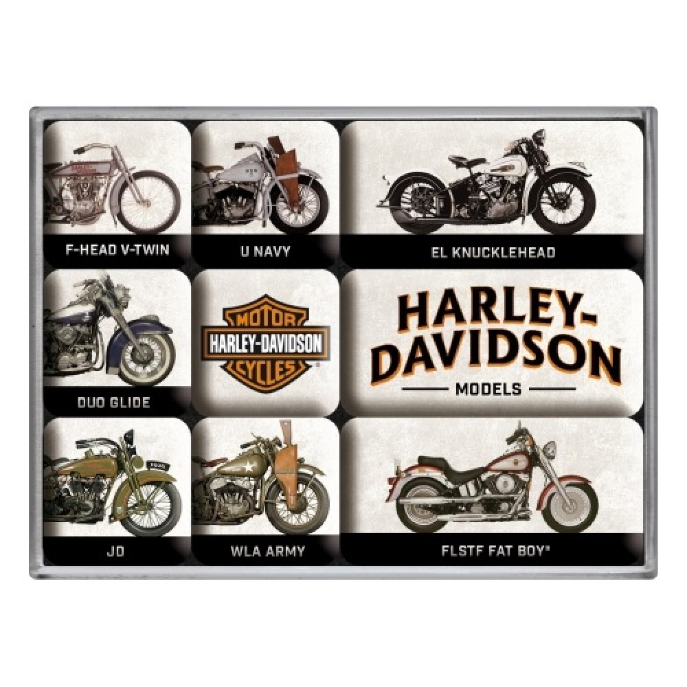 Nostalgic Magnet Set Harley-Davidson - Model Chart
