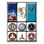 Nostalgic Μεταλλικά Μαγνητάκια (Σετ 9 τεμαχίων) Mercedes-Benz - Logo Evolution