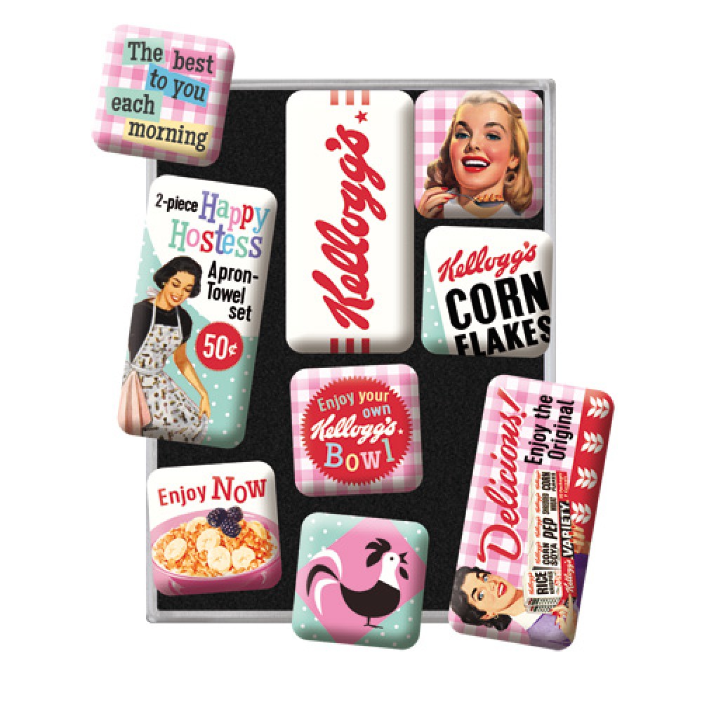 Nostalgic Magnet Set Kellogg's - Happy Hostess Corn Flakes