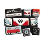 Nostalgic Μεταλλικά Μαγνητάκια (Σετ 9 τεμαχίων) VW - Meet The Classics