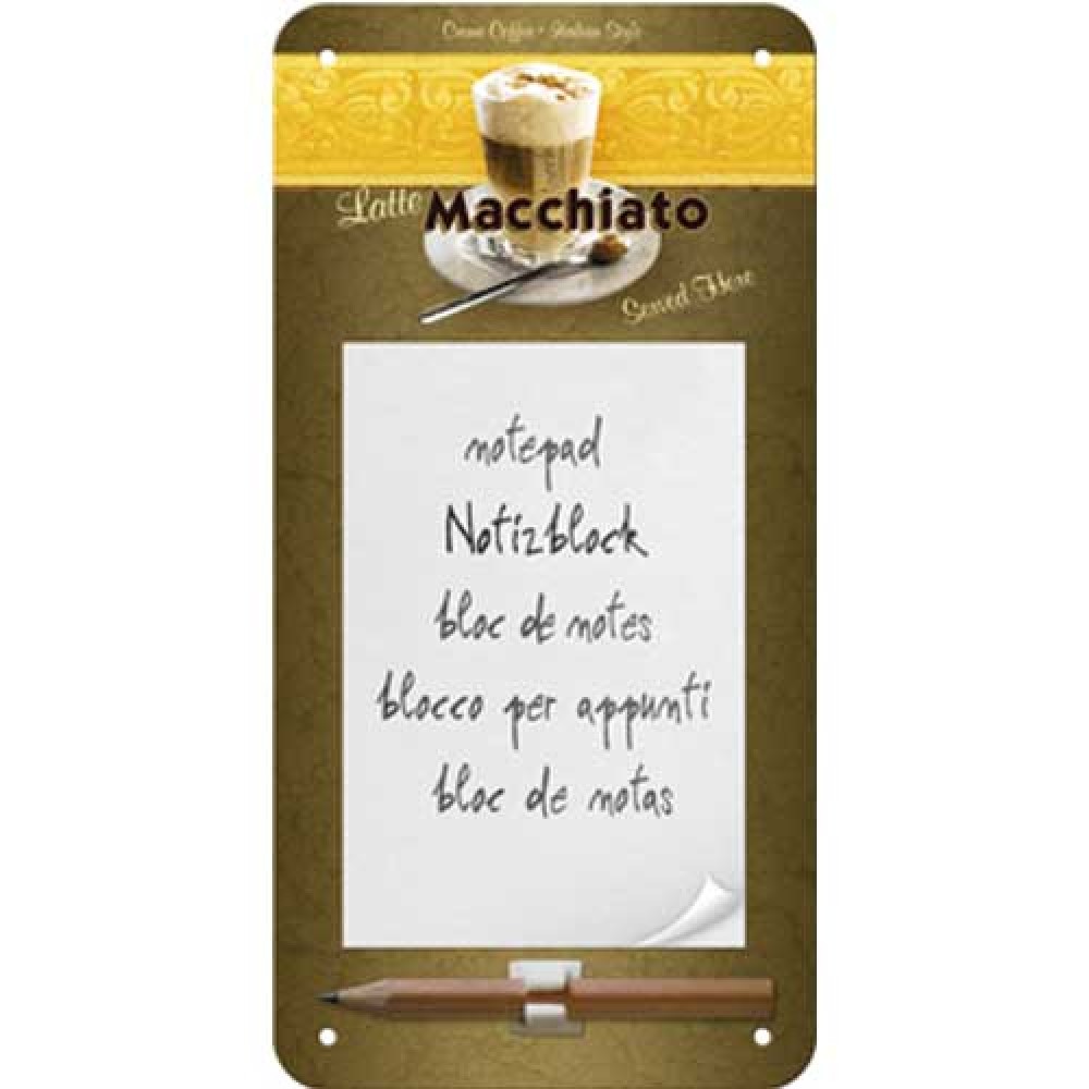 Nostalgic Magnetic Notepad 10x20cm Latte Macchiato
