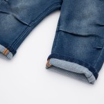 Size 080 Sigikid τζιν παντελόνι με ελαστική μέση και κορδόνι σκούρο μπλε