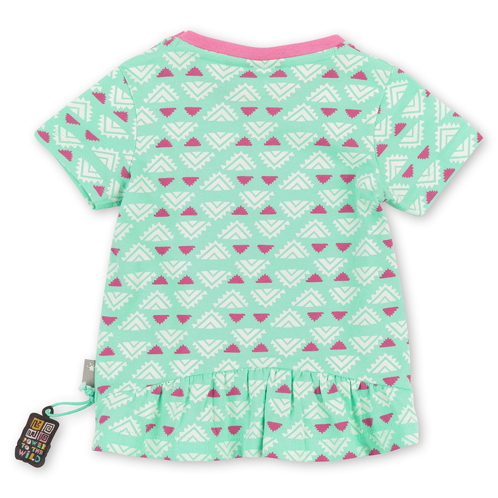 Sigikid Playful flounce tunic for little girls Green