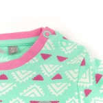 Size 080 Sigikid κοντομάνικο μπλουζάκι με βολάν τιρκουάζ – ροζ