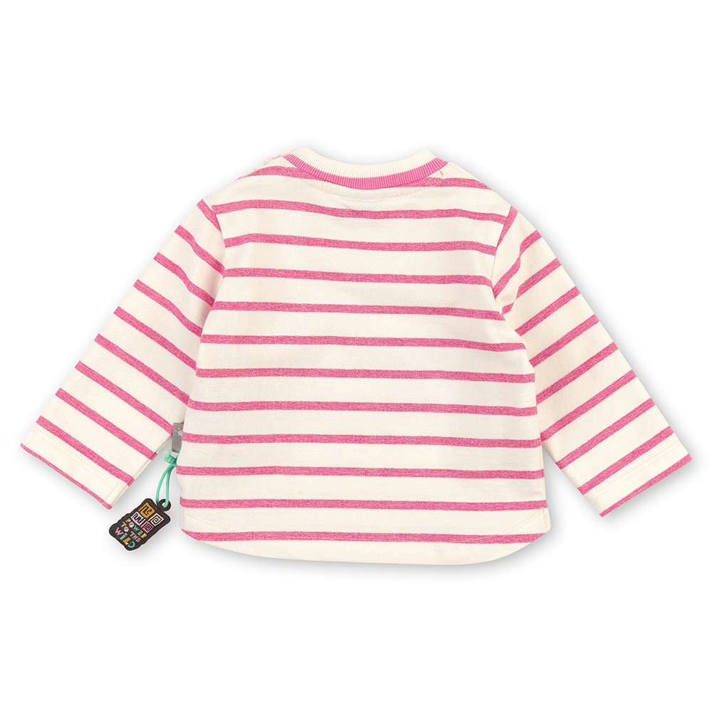 Sigikid Little girls spring sweatshirt zebra white/pink