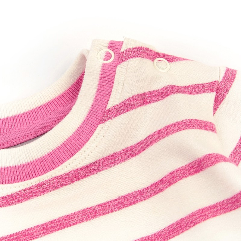 Size 092 Sigikid φούτερ λευκό ροζ Ζέβρα