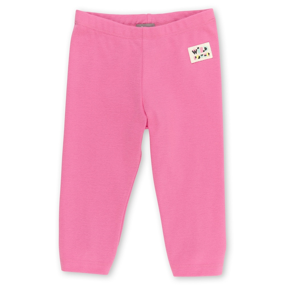 Sigikid Pink capri leggings for girls with gatherings