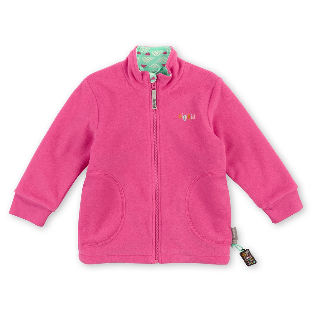 Sigikid pink polar fleece jacket for girls, lined – Size: 110