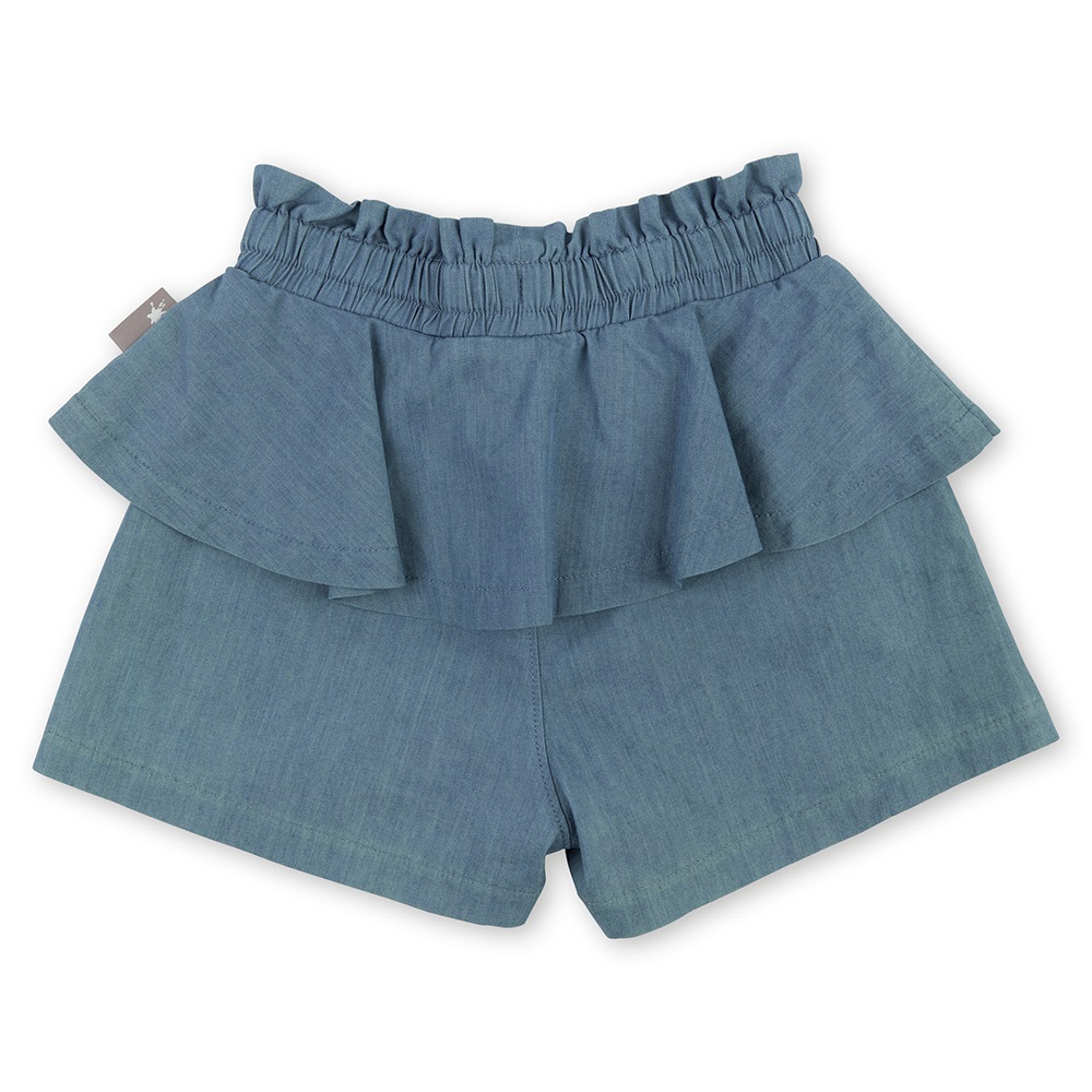 Sigikid Playful girls flounce shorts, denim-blue