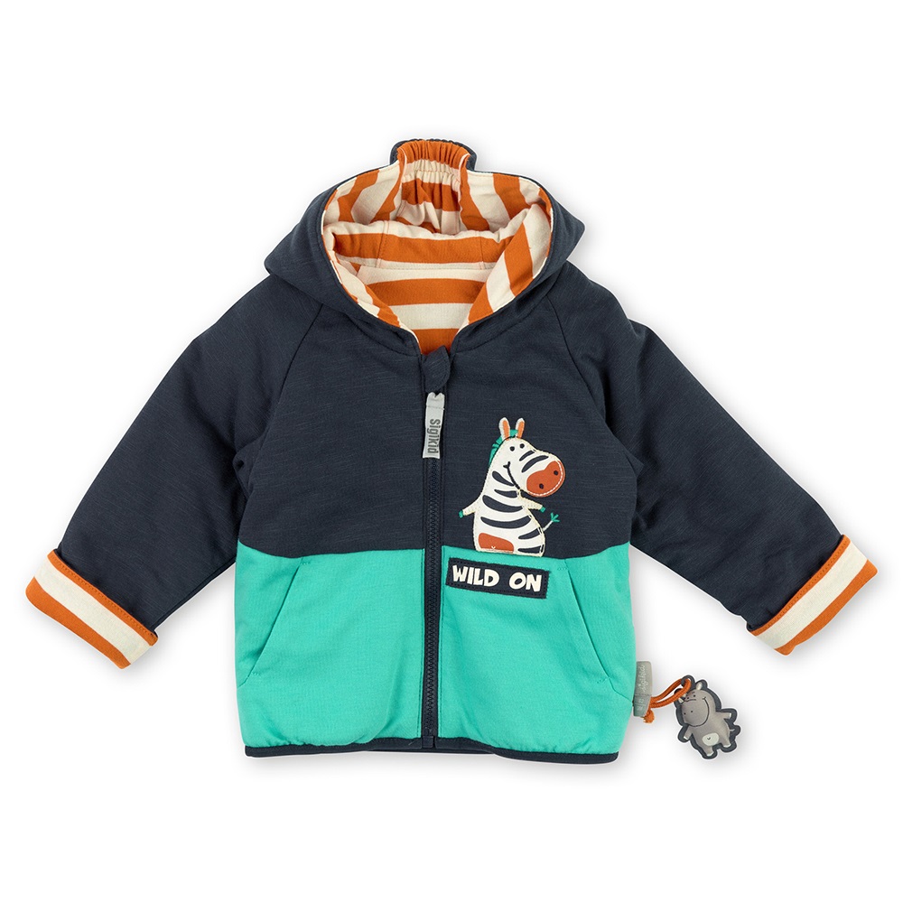 Sigikid Reversible hooded baby boys' jacket zebra & rhino