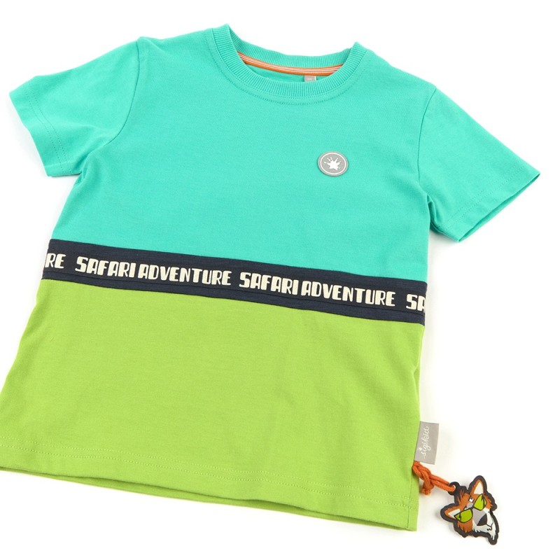 Size 122 Sigikid κοντομάνικο μπλουζάκι Safari Adventure τιρκουάζ πράσινο