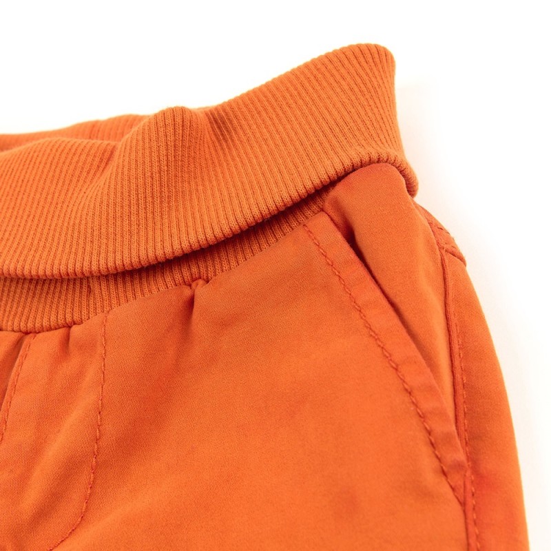 Size 068 Sigikid παντελόνι υφασμάτινο με λάστιχο και ρεβέρ πορτοκαλί