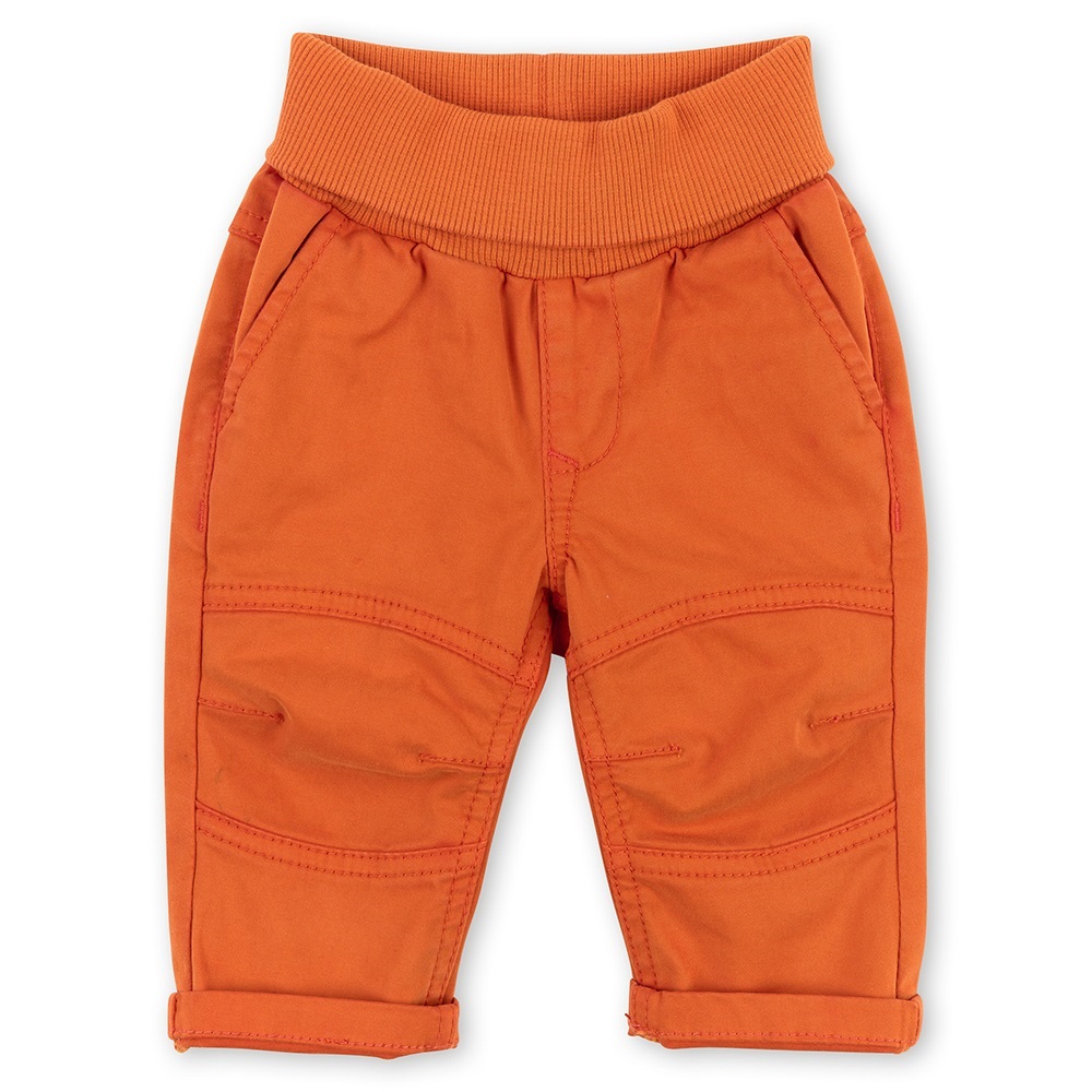 Size 092 Sigikid παντελόνι υφασμάτινο με λάστιχο και ρεβέρ πορτοκαλί