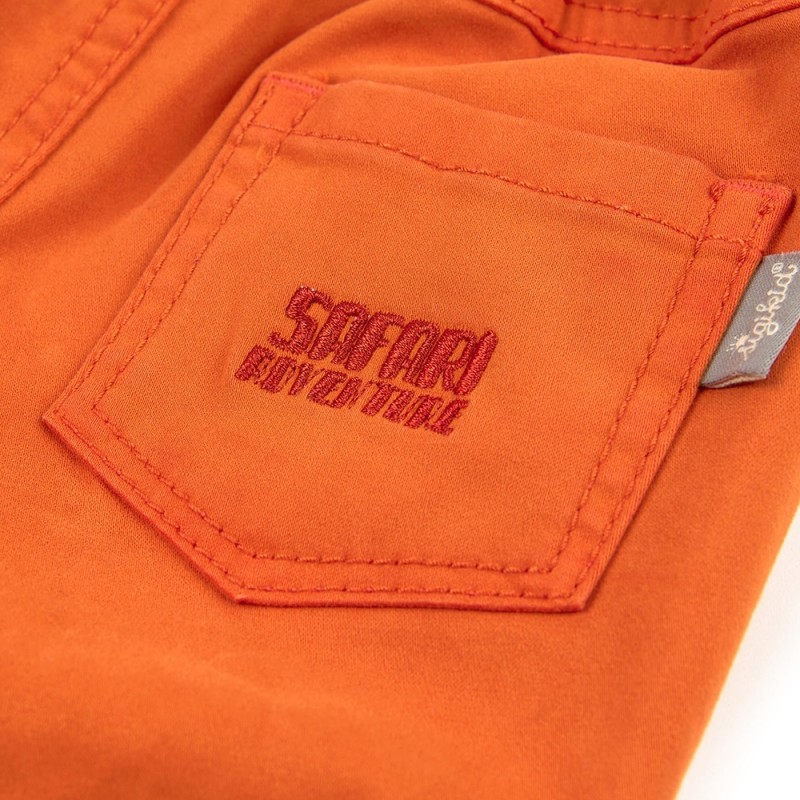 Size 092 Sigikid παντελόνι υφασμάτινο με λάστιχο και ρεβέρ πορτοκαλί