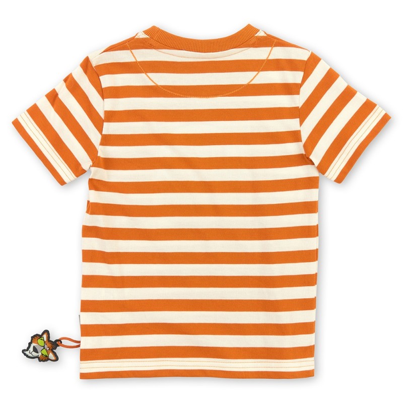Size 128 Sigikid κοντομάνικο μπλουζάκι Safari Adventure ριγέ πορτοκαλί