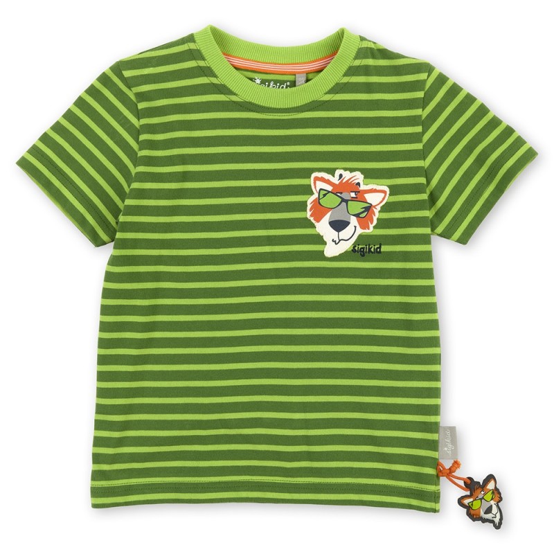 Size 110 Sigikid κοντομάνικο μπλουζάκι Safari Adventure ριγέ πράσινο