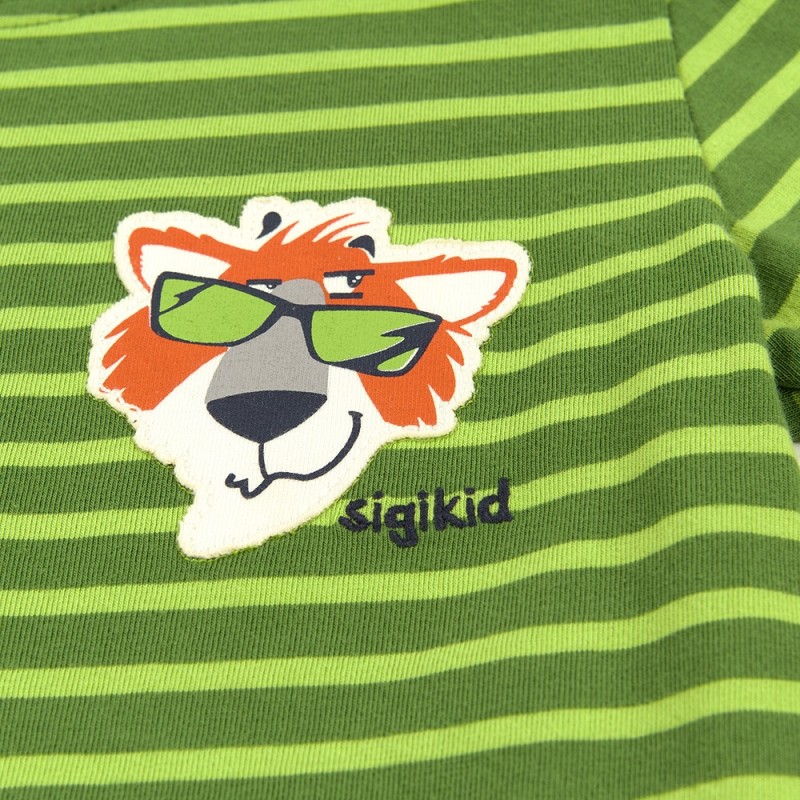 Size 128 Sigikid κοντομάνικο μπλουζάκι Safari Adventure ριγέ πράσινο