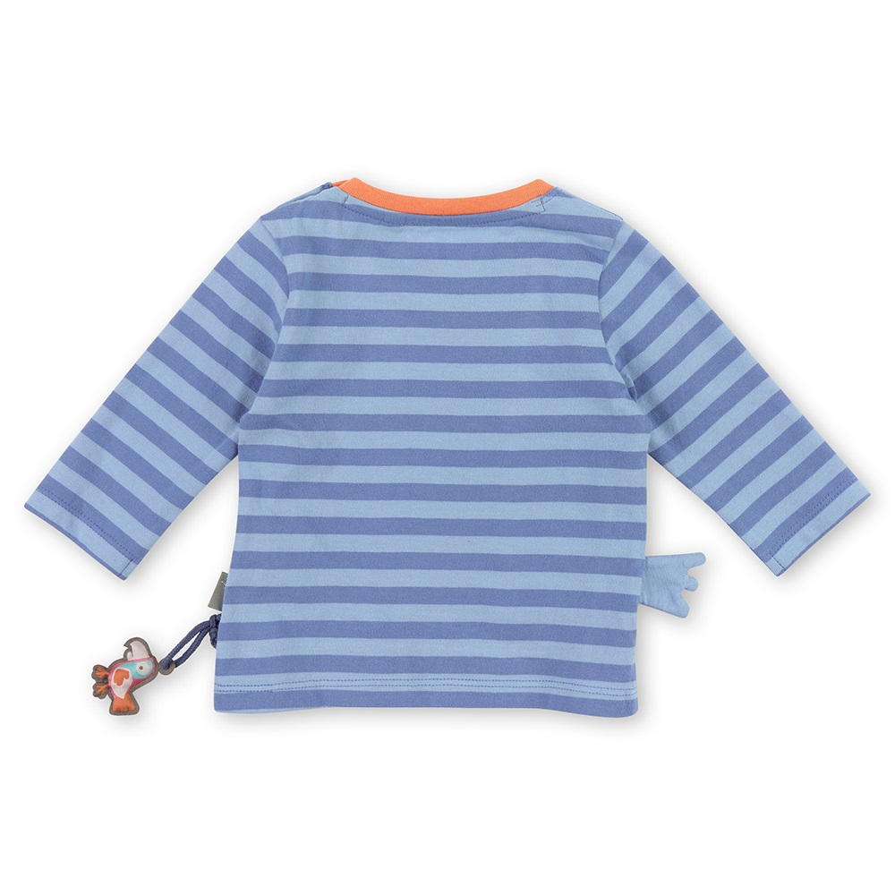 Sigikid Blue striped baby girl long sleeve parrot