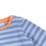 Size 092 Sigikid μακρυμάνικο μπλουζάκι ριγέ Παπαγάλος μπλε