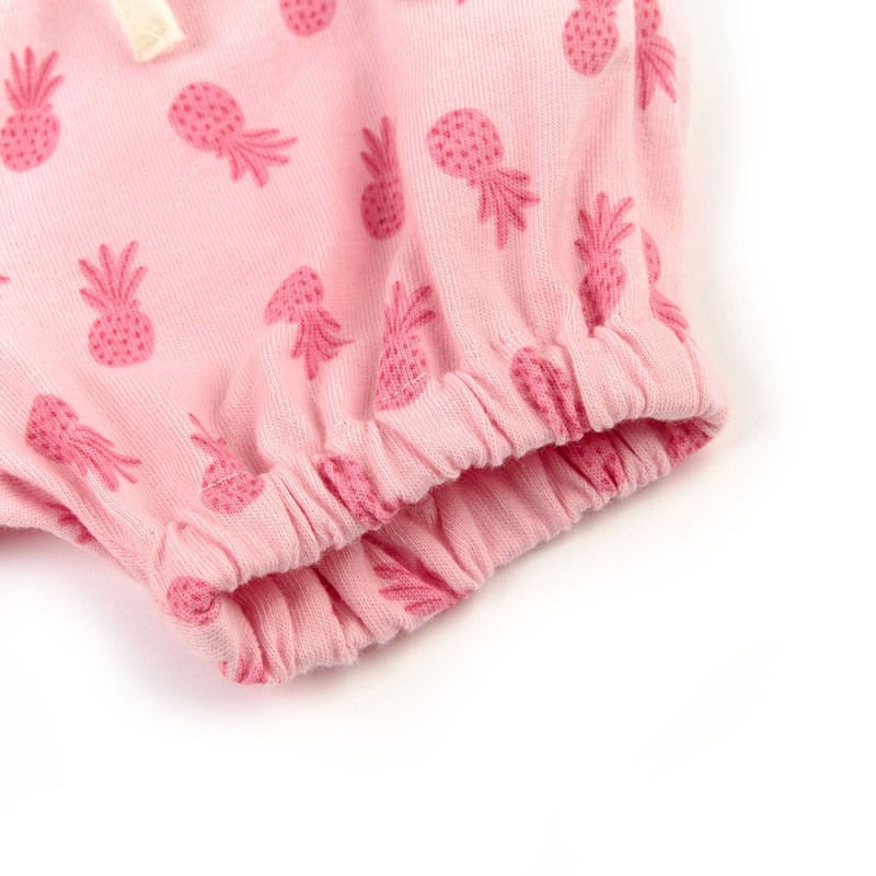 Size 068 Sigikid κοντή βερμούδα μπαλούν με λάστιχο και τσέπες Ανανάς ροζ