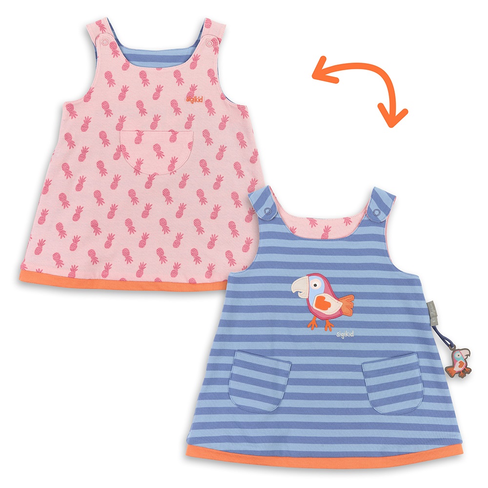 Sigikid Reversible baby jumper dress, Miami Blue