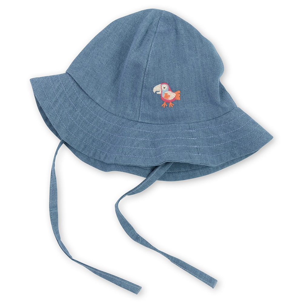 Sigikid Brimmed sun hat for little girls, jeans-style