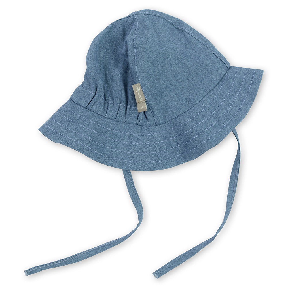 Sigikid Brimmed sun hat for little girls, jeans-style